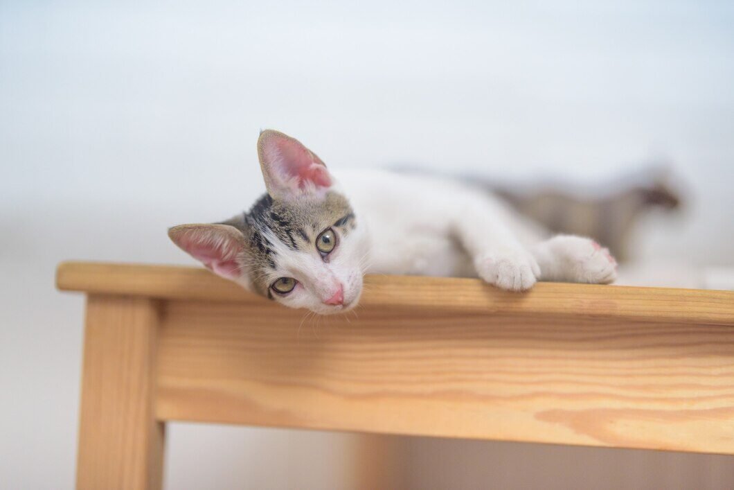 closeup-shot-adorable-little-domestic-cat-lying-table_181624-29885